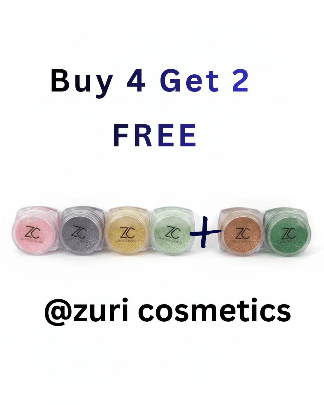 Buy 4 Get 2 Free - Premium Glitters & Eye Makeup | Zuri cosmetics - zuricosmetics.pk